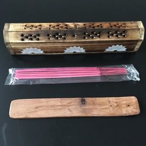 authentic incense box, incense sticks, & holder